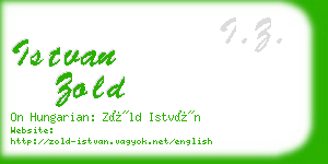 istvan zold business card